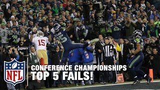 Top 5 Fails in NFC/AFC Championship Game History | NFL