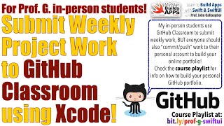Uploading Xcode projects to GitHub Classroom (2026)