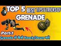 BEST GRENADE TIPS AND TRICKS PART -1 - #JONTYGAMING - GARENA FREEFIRE BATTLEGROUND