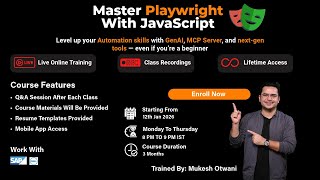 Automation Testing Live Playwright Online Training Using JavaScript