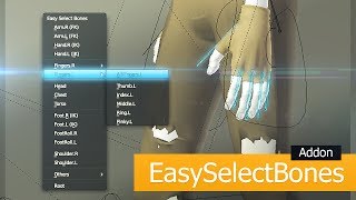 Blender 2.69 AddOn : Easy Select Bones (Rigify または独自のリグのボーンを選択しやすくします)