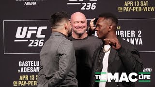 UFC 236 Press Conference: Israel Adesanya vs. Kelvin Gastelum Face Off