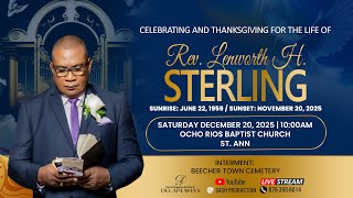 Celebration Of Life || For Our Beloved || Rev. Lenworth H. Sterling