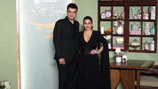 Vidya Balan Arrives With Her Husband Siddharth Roy Kapur Grace NMACC Art Café Preview Night