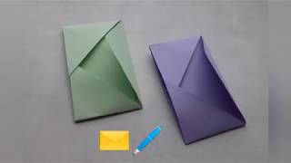 پاکت نامه با کاغذه رنگی قسمت Origami Brief faiten.Berifumschlag  Basteln mit Kindern 61