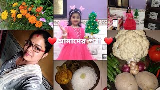 দিদার মতো ফুলকপির ঝোল বানাতে চেষ্টা কোরলাম 😋 পরী সাজে ঋত্বিকা 🥰 Bangla Vlog pleasesubcribe ❤️