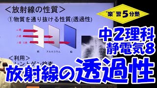 【中２理科　電気】静電気８　「透過性」～放射線の性質～