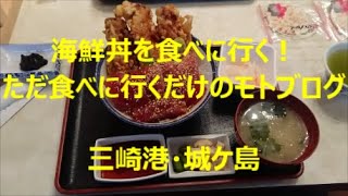 海鮮丼を食べに行く！食べに行くだけのモトブログ 三崎港・城ケ島