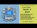 dom in javascript | event bubbling and capturing in javascript | ajax in javascript | fetching data
