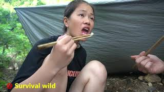 Bushcraft Trip Two Day Solo Survival Relax - Camping Skills Cooking Living Off Grid