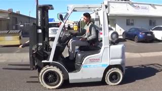 2013 Unicarriers/Nissan MU1F2A25LV - 5000lb Capacity Outdoor Pneumatic Forklift w/ 3115 Hours