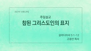 10월 29일 참된 그리스도인의 표지(갈 5:1-12) 고광선 목사