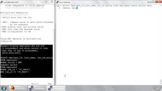 6.6 Multiple row subqueries using ANY operator