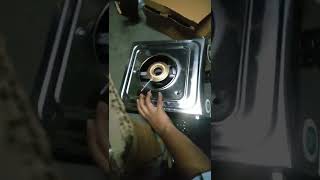 #unboxing flipcart single gas stove stainless ..too deficlute unboxing with one hand.