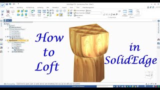 How to Loft in SolidEdge | Loft in SolidEdge | SolidEdge Tutorial | SolidEdge Features