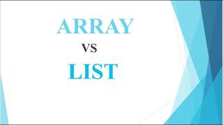 Array vs List | Python Important Interview Question 2021 & 2022 Batch