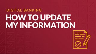 How To Update Your Personal Information
