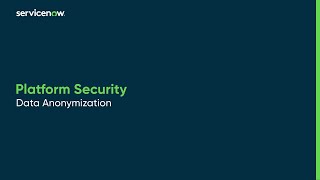 Platform Security | Data Anonymization