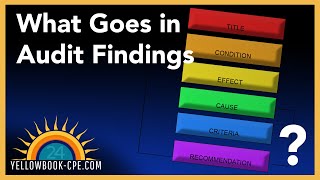 The Sample - What Goes in Audit Findings?