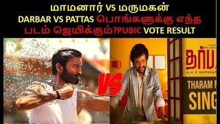 Darbar vs Pattas which will in the pongal race?|rajini vs dhanus|public poll results|tamil cinema