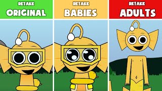 Incredibox :Sprunki Retake Original Vs. Retake Babies Vs. Retake Human| Normal And Horror Version!!