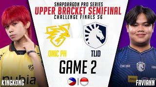 ONIC PH vs TLID GAME 2 UPPER BRACKET SEMIFINAL ESL SNAPDRAGON PRO SERIES CHALLENGE FINALS