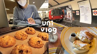 london uni vlog | studying at library, making cookies, cooking 🍪