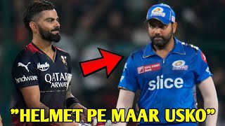 Virat Kohli SHOUTS "Helmet Pe Maar Uske" to Rohit Sharma?! | Virat Kohli MI vs RCB IPL Match News