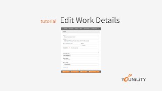 Edit Work Details - Tutorial