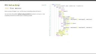 [July 25, 2024, LeetCode daily] 912. Sort an Array - Python, solution explained