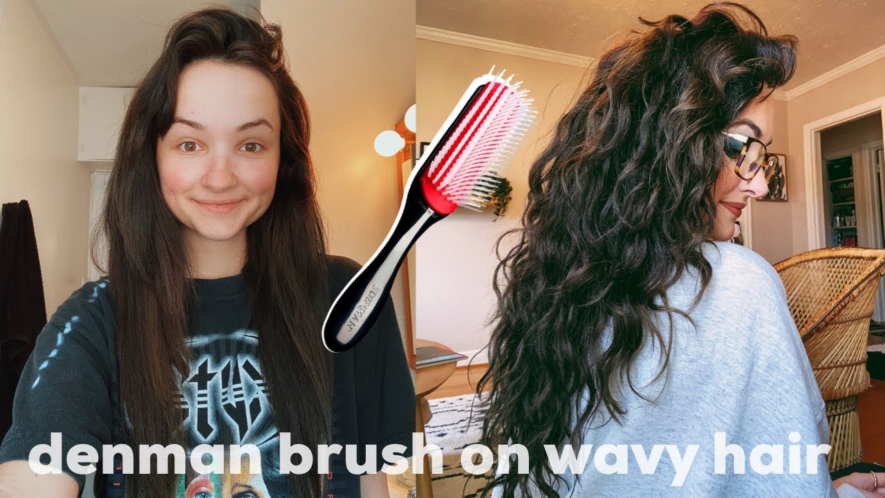 USING THE DENMAN BRUSH On 2a Wavy Hair - YouTube