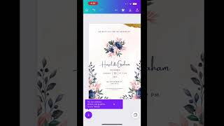 How to create WhatsApp invitation in mobile canva app #whatsappinvitation #canva #canvatutorial