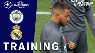 Real Madrid Players Train At The Etihad Ahead Of Champions League Clash With Man City