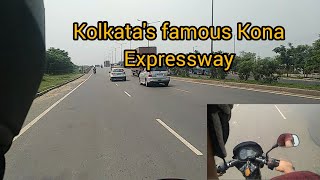 Riding bike At Kolkata's famous Kona Expressway