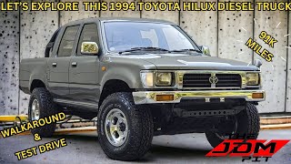 WHAT A BEAST! JDM 1994 Toyota Hilux Diesel Manual 4x4 Only 91k Miles Walkaround and Test Drive!