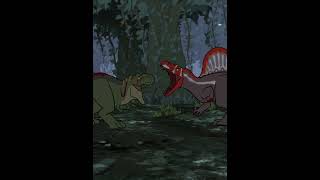 T-Rex vs Spinosaurus | Jurassic Park 3 Animation #shorts