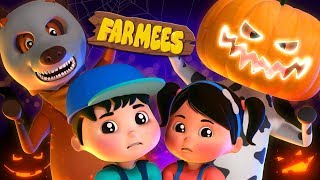 Knock Knock Who is There | Halloween Songs And Rhymes | Spooky Cartoon Videos for Kids | Farmees