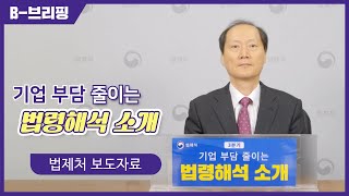 [B-브리핑] 기업 부담 줄이는 법령해석 소개