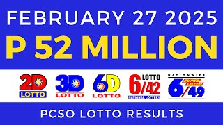 Lotto Result Today 9pm February 27 2025 PCSO @lottoph