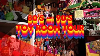 Toy Collection Room Tour - shelf by shelf - My vintage toy Collection- ( He-man, TMNT, Ghostbusters)