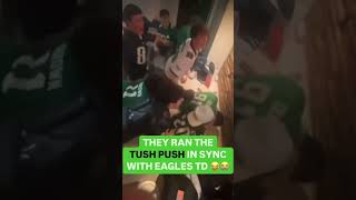 They ran the Tush push in sync with the eagles Touchdown 🤣