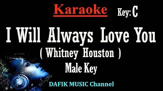 I will Always Love You (Karaoke) Whitney Houston Male key C