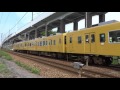 【4k】jr山陽本線　地域色105系電車　ｵｶf 07編成 ｵｶf 12編成