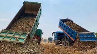 New Unloading Dirt Truck Dump ឡានប៉ែនកង់១០ចាក់ដីបានល្អ