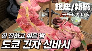 [긴자/신바시] 한 잔하고 싶은 긴자의 밤, 소고기타워, 생선구이, 그리고 스시