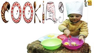 Kids Cooking Show like Ryan Pretend Play with PlayHouse and Cooking Food Truck