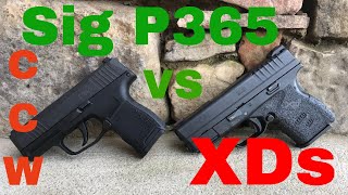 Sig P365 vs Springfield XDs Size and Trigger Comparision