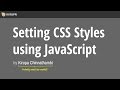Setting CSS Styles using JavaScript