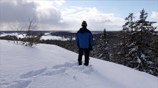 Piikkiön Linnavuori talvella (29.03.2023) – Vinkki: Taivaalle riittää...