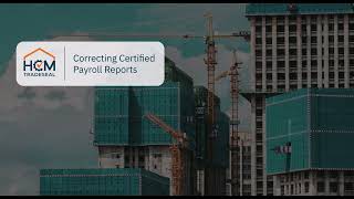 Certified Payroll Corrections